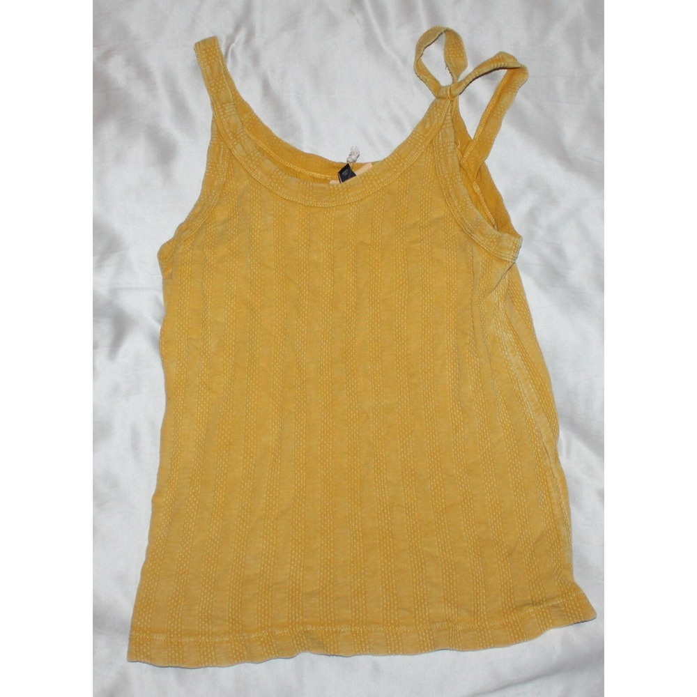 Universal thread Women's Tank top Slim Fit Pullover Scoop neck Gold Size XS